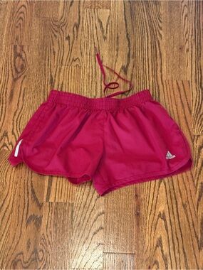 adidas red Athletic Shorts with Drawstring
